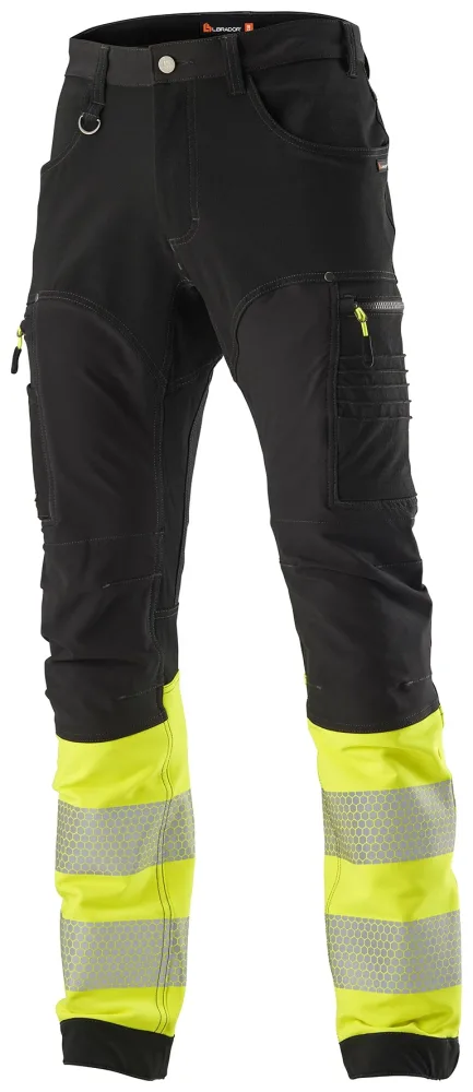L.Brador 1031P Servicebyxa svart/hi-vis gul, klass 1 D104