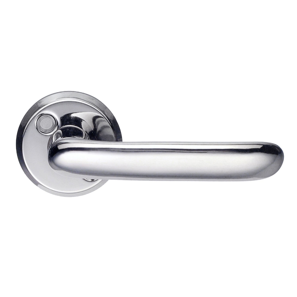 Inner-/Ytterdörrhandtag 105mm Polerad Nickel Beslagsboden B725