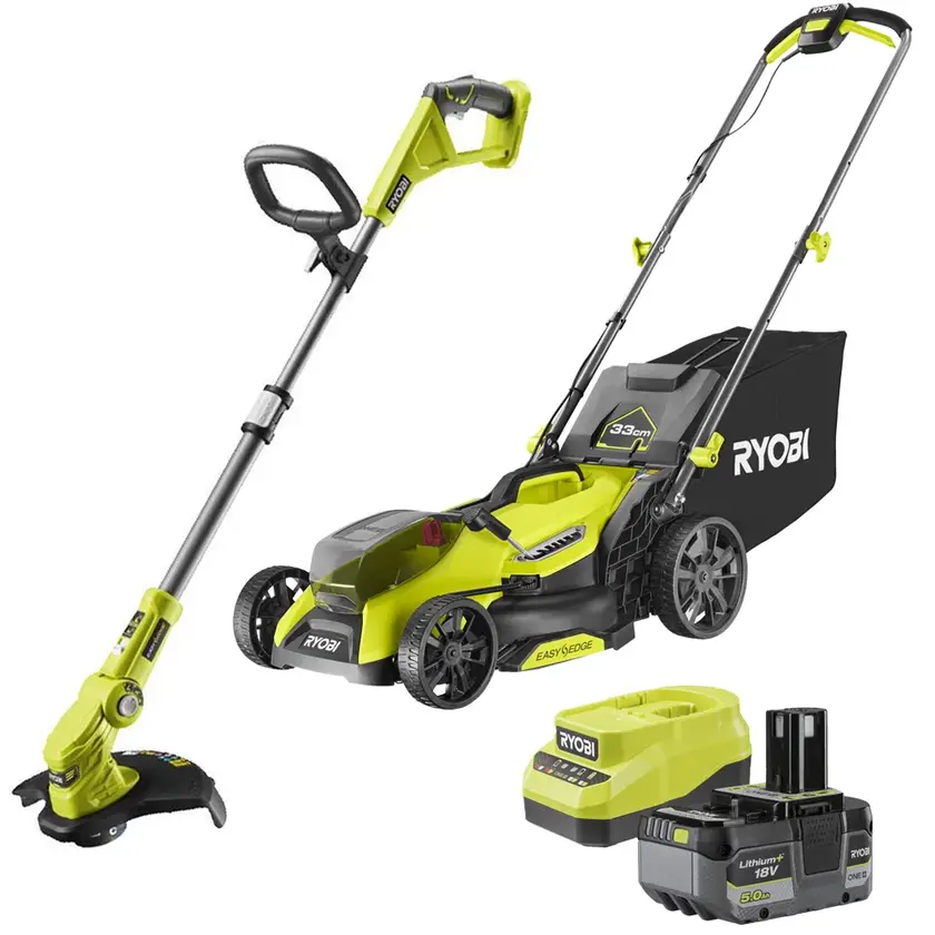 Trädgårdspaket - Ryobi OLT1832A+RY18LMX33A+RC18120A-150X