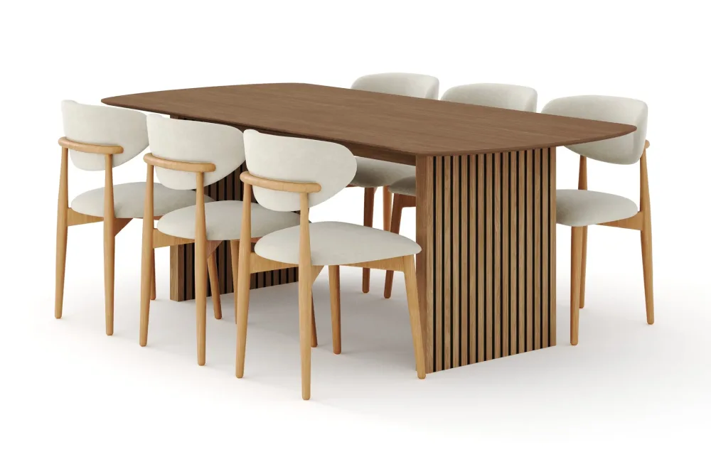 Richeto Matgrupp 210 cm Ek med 6 Molly Matstolar
