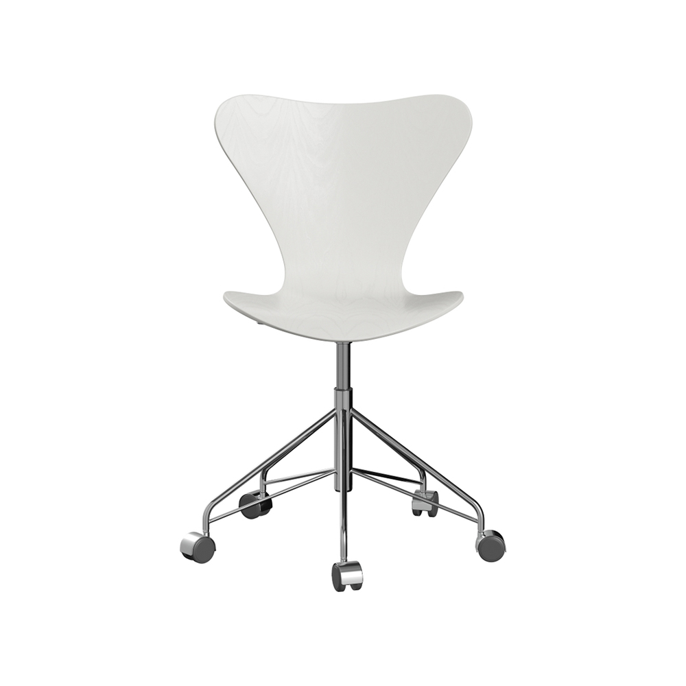 Sjuan 3117 kontorsstol mjuka hjul, Coloured ash white-chrome
