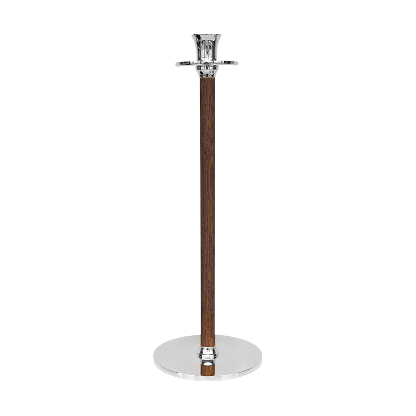 Alto Basso ljusstake 30 cm, Förnicklad mässing