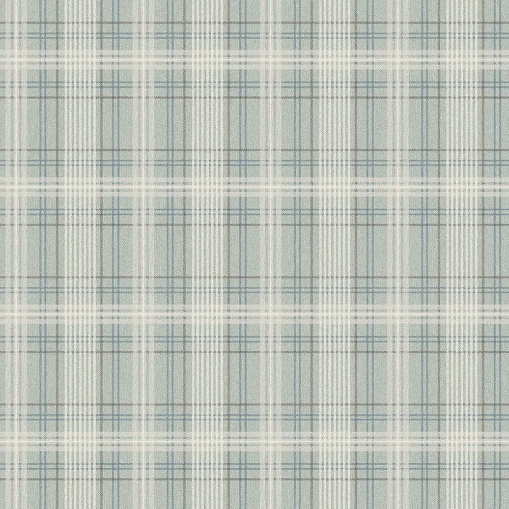 Tapet Cottage Garden Tailor´s Tweed 3580 Turkos Rutig