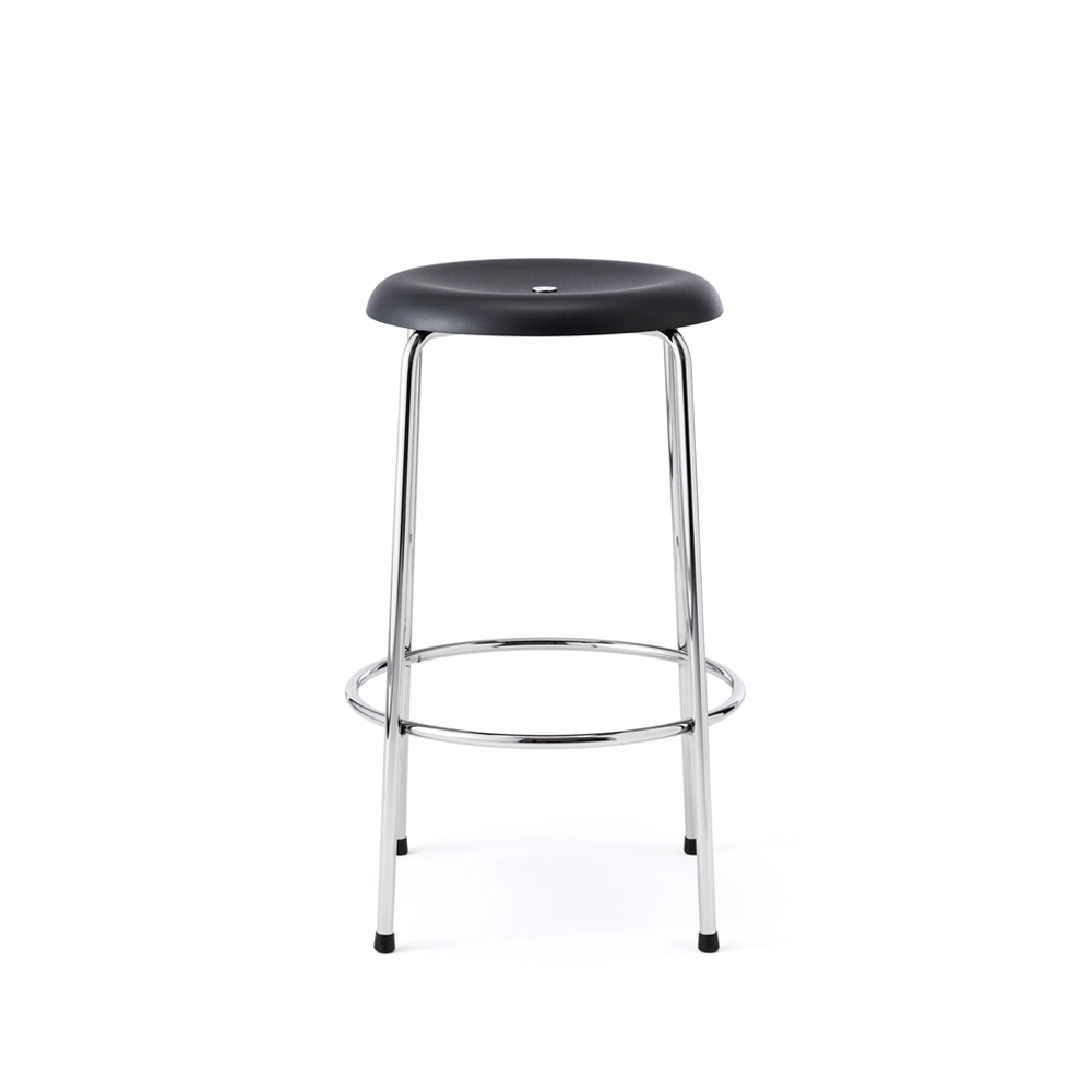 Taburett barpall, Svart-krom, 63 cm