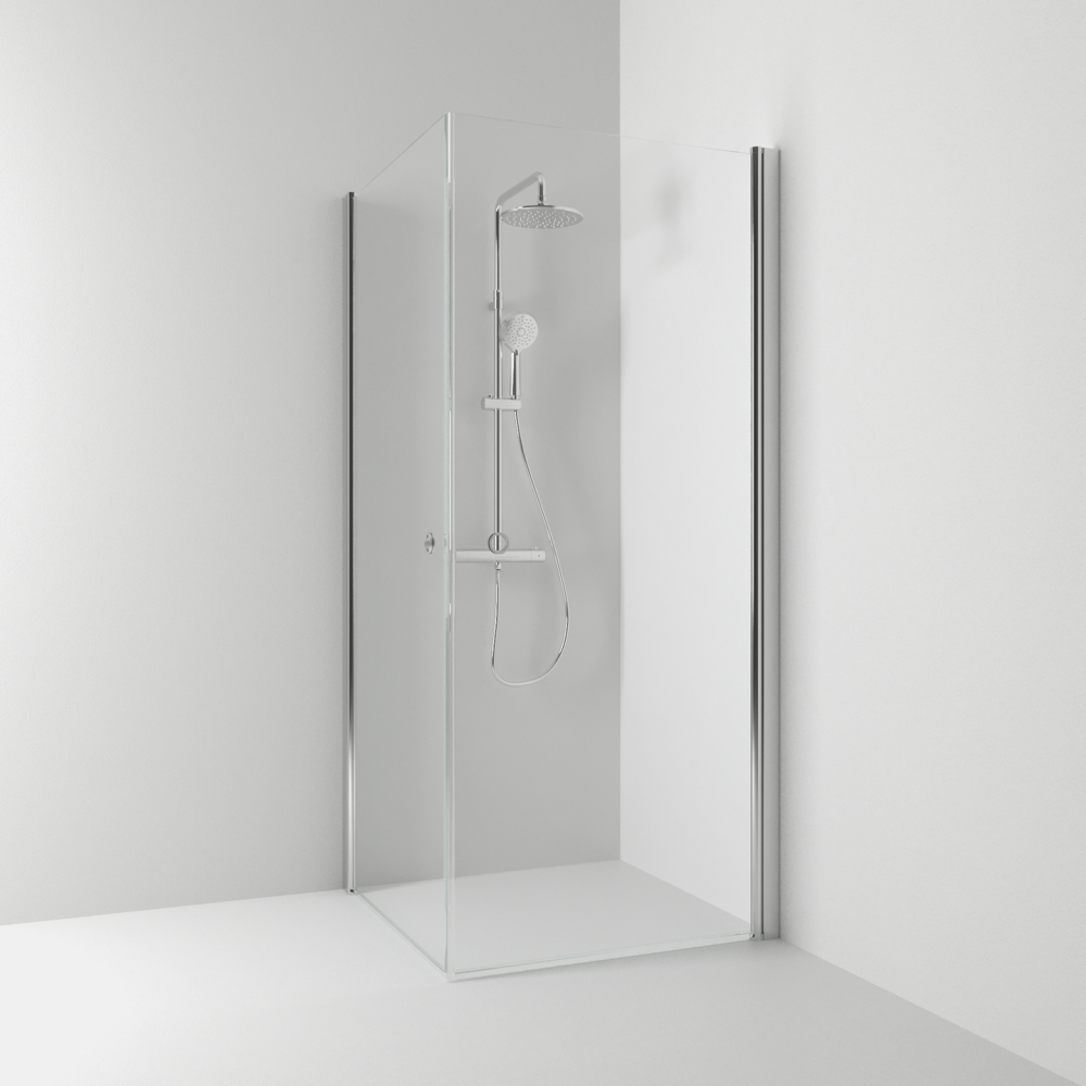 HÖRNDUSCH SVEDBERGS SKOGA RAK ALU BLANK KLAR INTHT 70X198X80CM