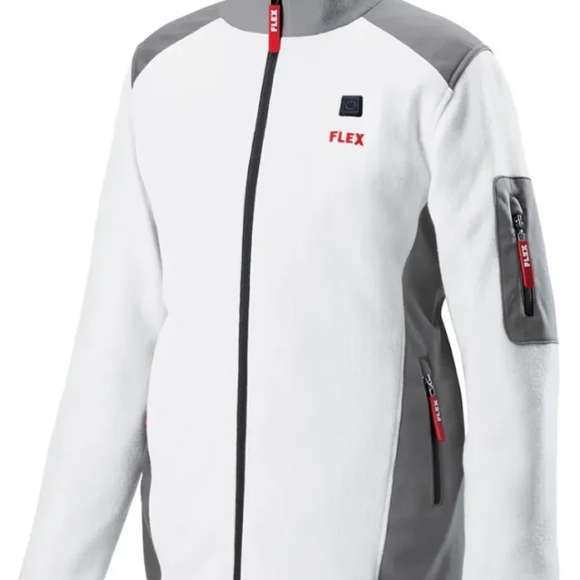 Flex TFD Värmejacka vit, fleece, utan batteri och laddare XL
