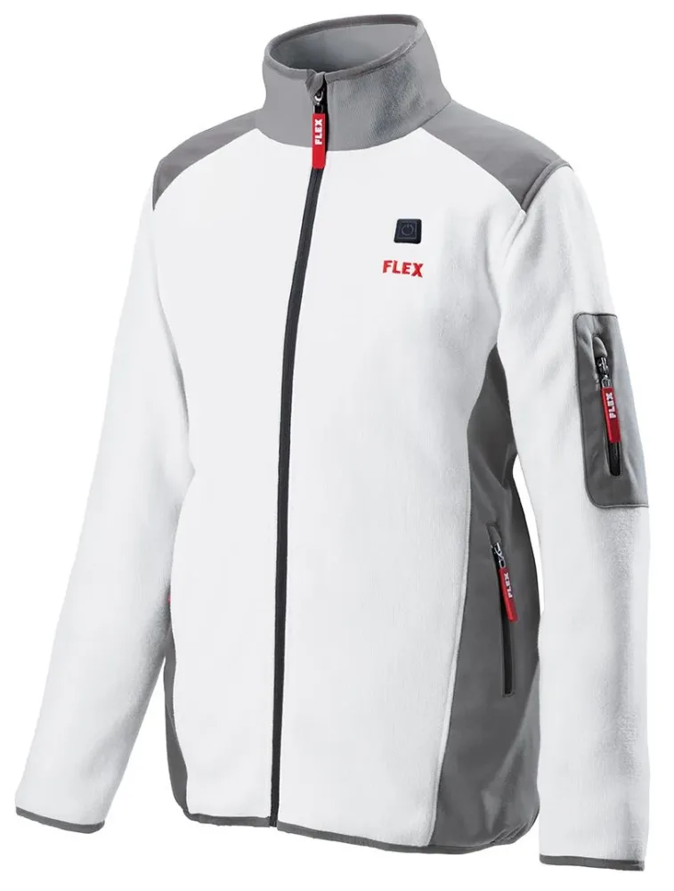 Flex TFD Värmejacka vit, fleece, utan batteri och laddare XL