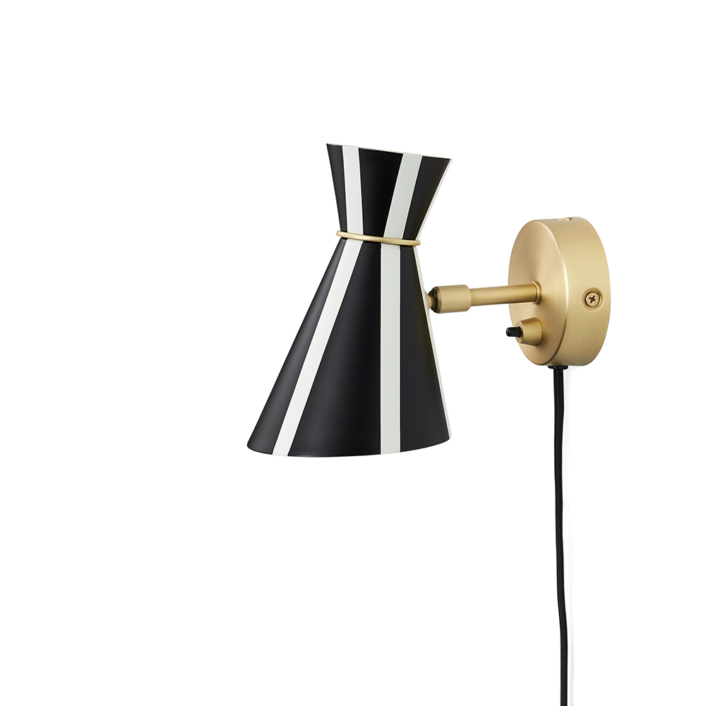 Bloom vägglampa, black noir/warm white, stripe