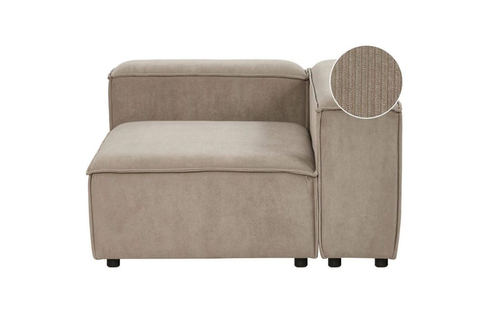 Hörnsektion Ardal Taupe, svart, Vänstervänd