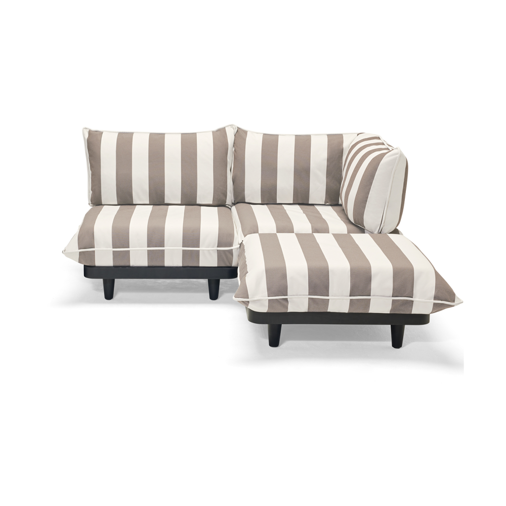 Paletti set medium soffa 3-sits höger, Stripe cacao
