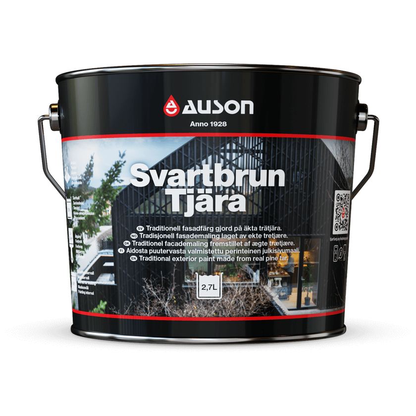 Svartbrun tjära 9 L Svartbrun