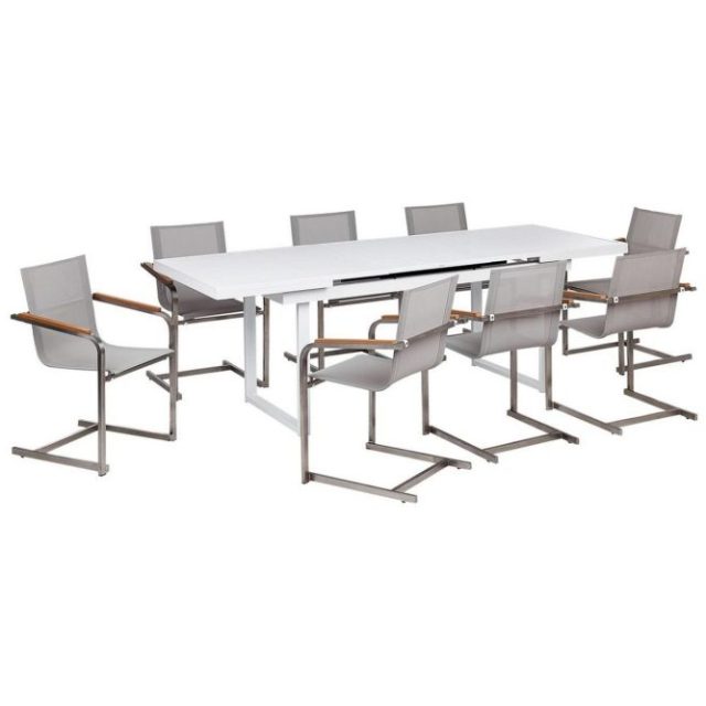 Matsalsset Valcanetto/Cosoleto Vit/Beige/Silver, 8-Sits