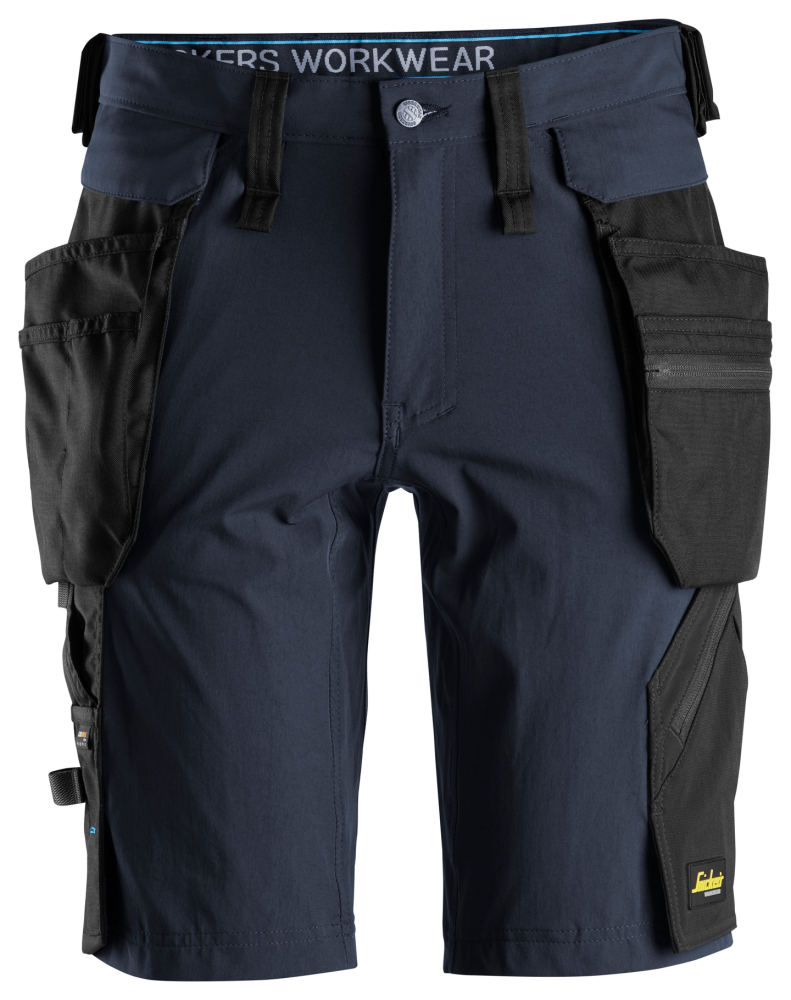 SHORTS SNICKERS WORKWEAR 6108 AVTAGB HF LW 50, MARIN/SVART