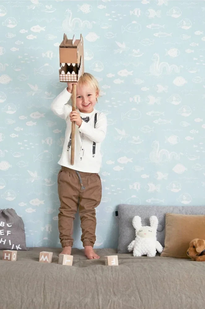 Treasure For Every Little Nook The big Blue 119-01 Blå Tapet | Stuvbutiken - Bild 3