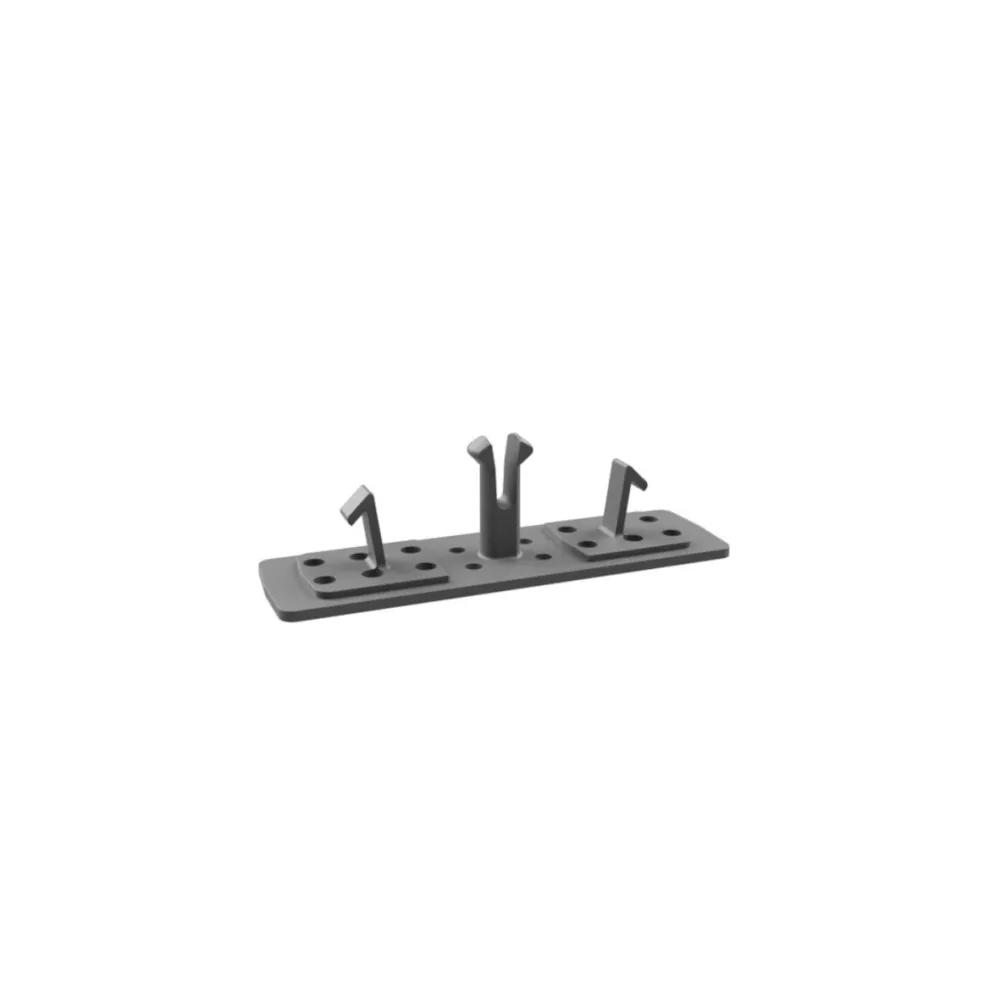 Purus Clip Limplatta till rörklammer, 5-pack Vit - Bild 2