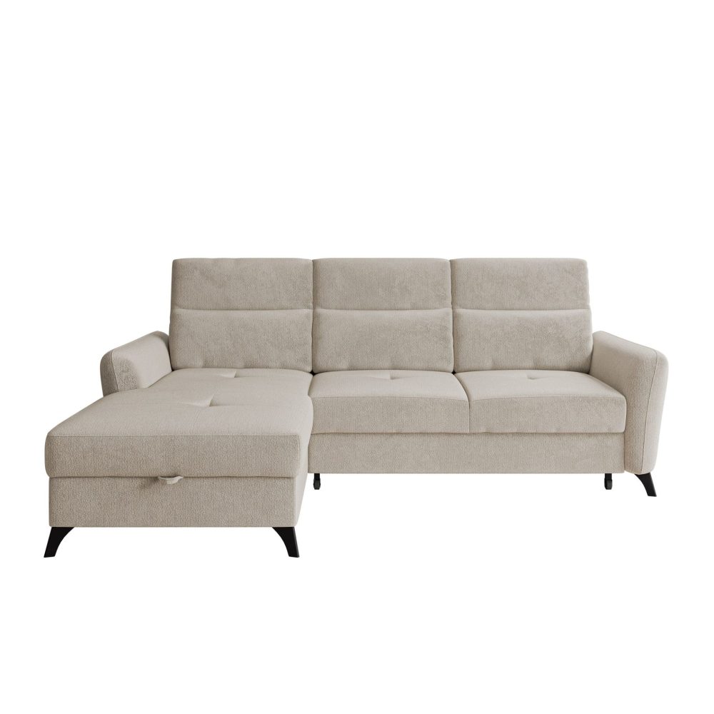 Sies 3-sits Bäddsoffa divan vänster med förvaring
