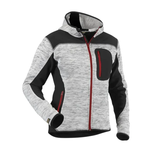 Blåkläder 493121179099XXL Jacka dam, gråmelerad/svart, stickad Stl XXL