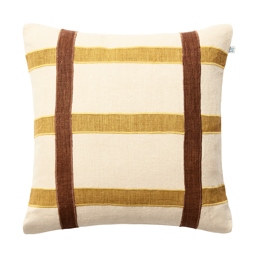 Kiran kuddfodral 50x50 cm, Spicy Yellow-Taupe