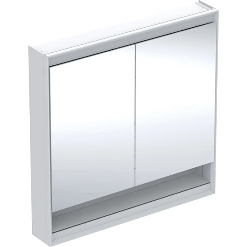 Geberit ONE 505.833.00.1 Spegelskåp 90 cm, 2 dörrar, med nisch Aluminium