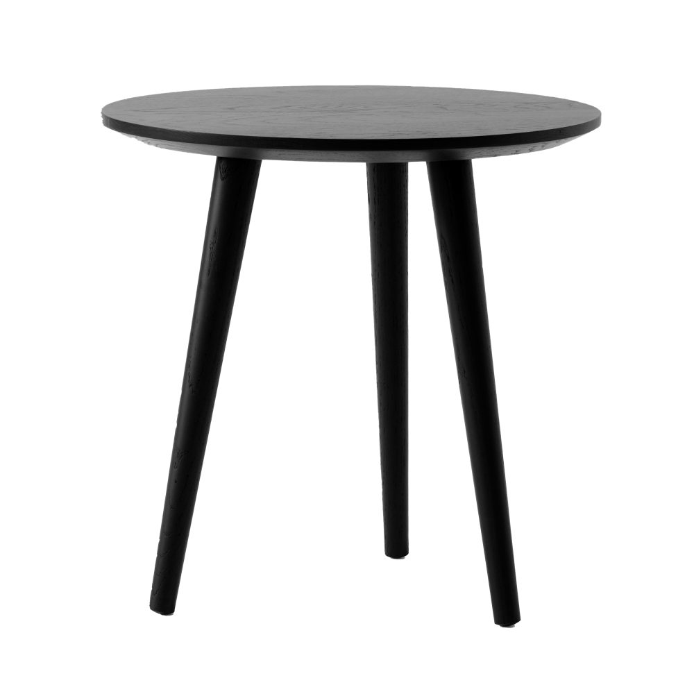 In Between soffbord SK13 Ø48 cm, Black lacquered oak