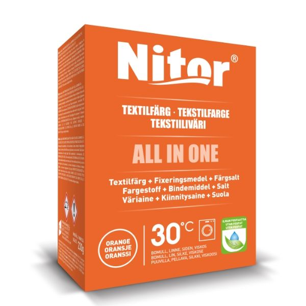 TEXTILFÄRG NITOR ORANGE MINI 230G