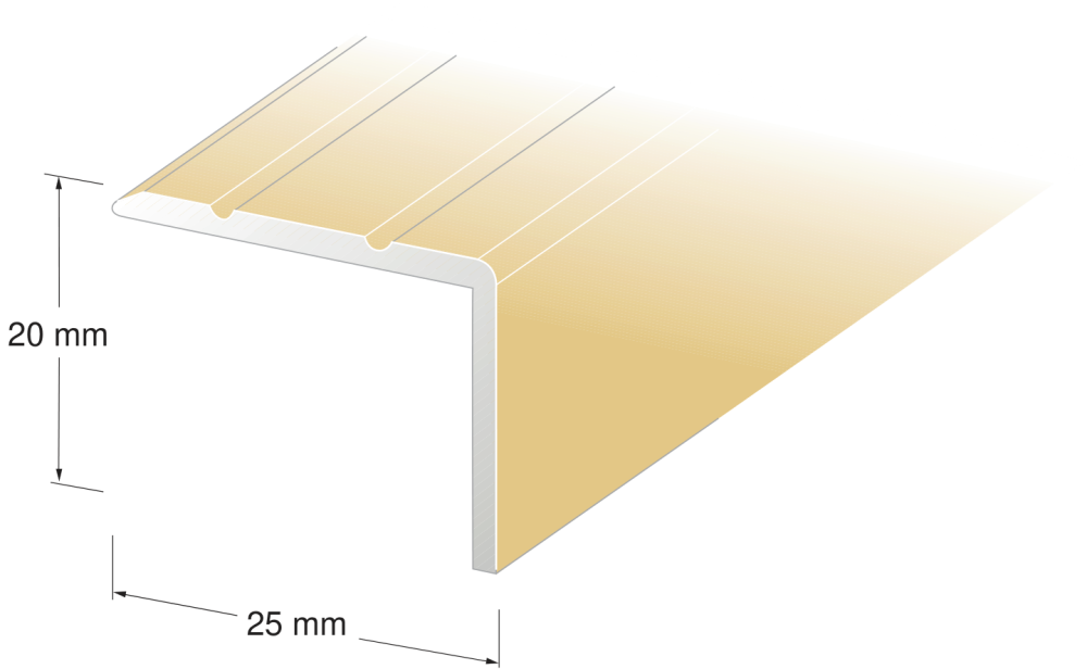 TRAPPNOS DURI 214 GULD 25X20 100CM, GULD 25X20MM 100CM