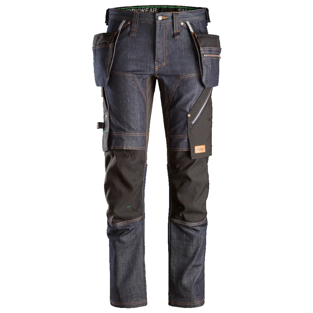 Snickers Workwear 6955 FlexiWork Arbetsbyxa denim/svart 154