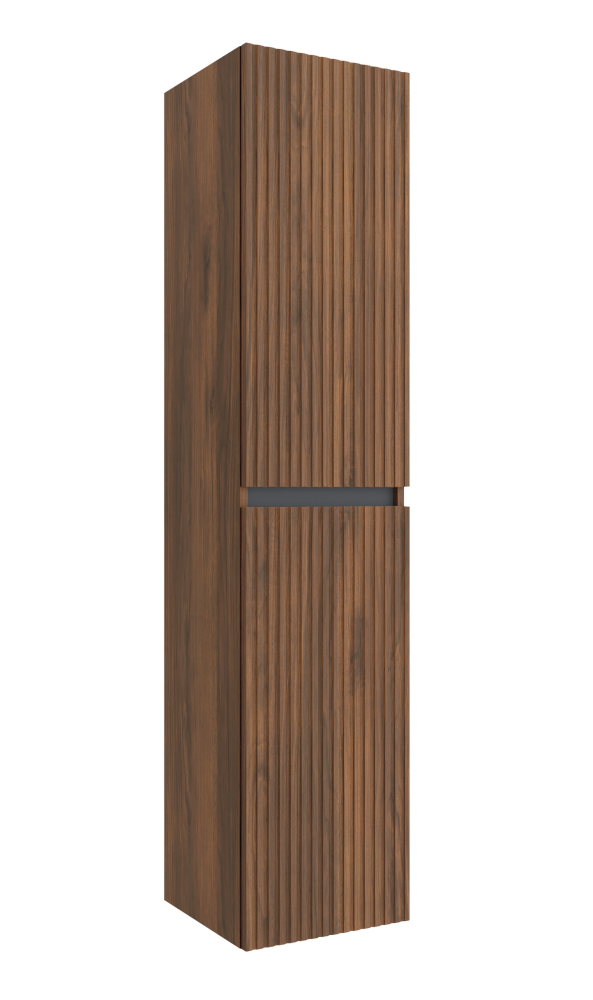 HÖGSKÅP CELLO LAKE 160CM MÖRKT TRÄ