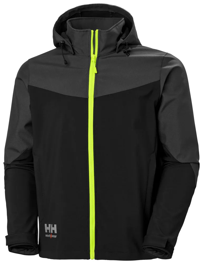 Helly Hansen Workwear Oxford 74290_999 Softshelljacka med huva, svart Svart - Bild 2