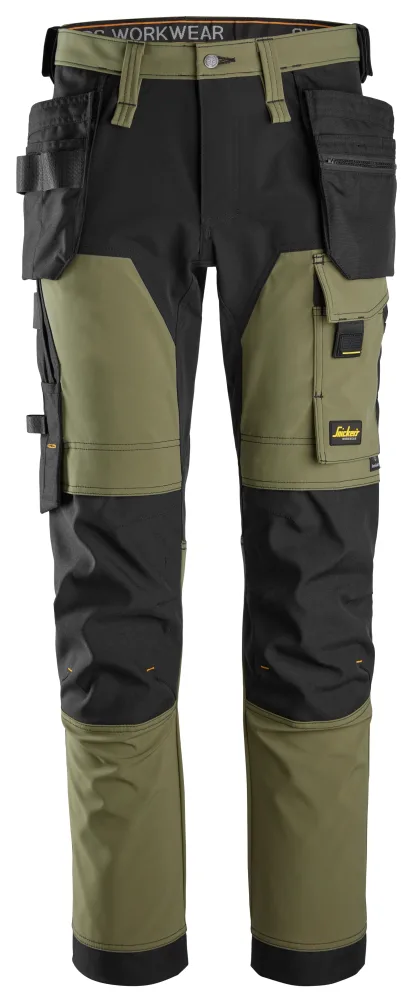 Snickers Workwear 6275-3104 Arbetsbyxa khakigrön/svart 160