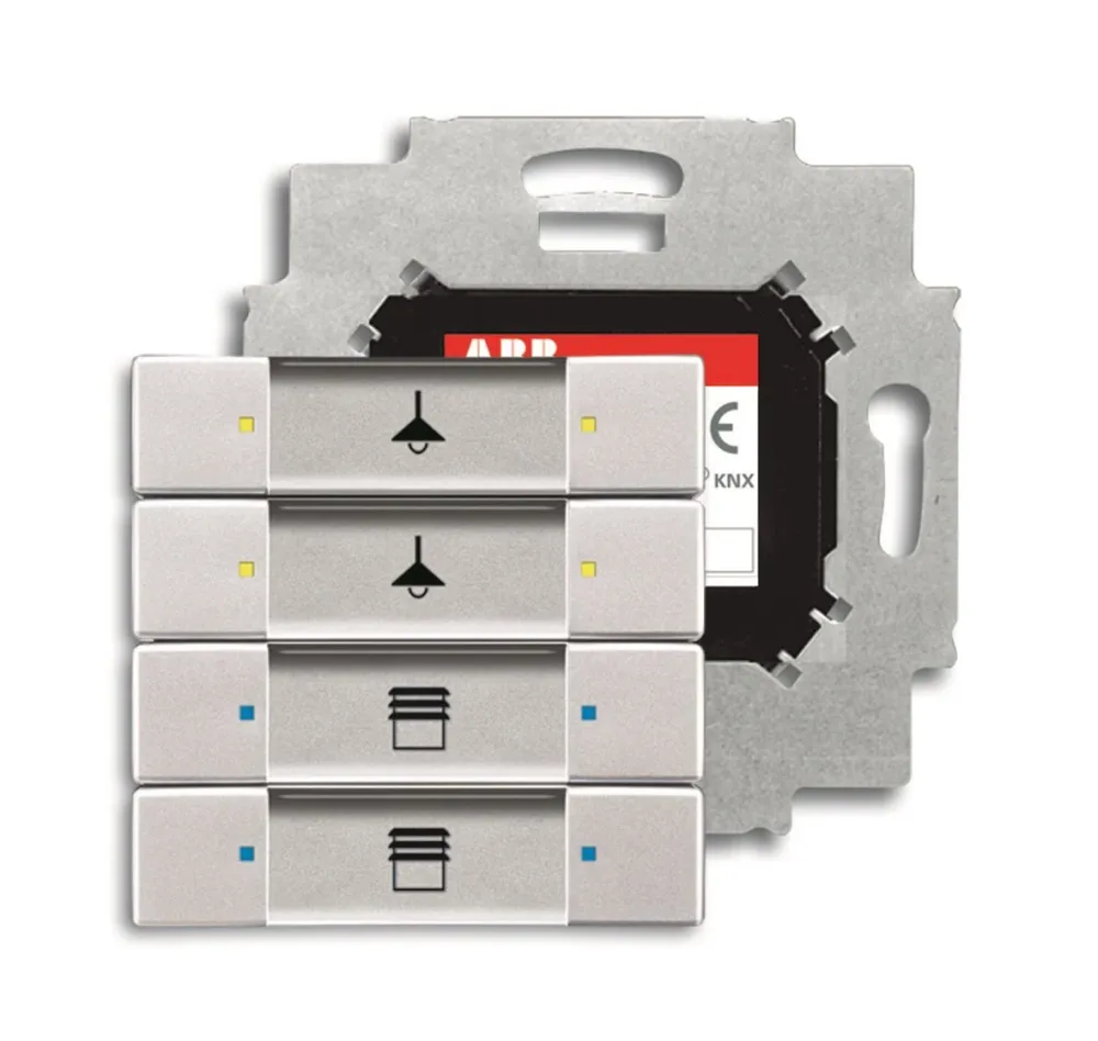 ABB Impressivo 6117-0-0200 Tryckknapp 4-polig knapp, med busskopplare, KNX Vit (blank) - Bild 2