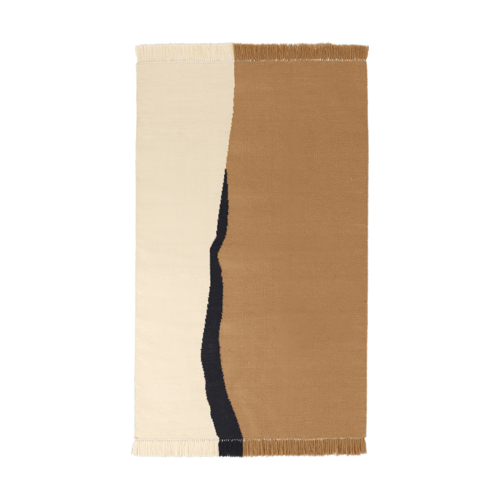 Soil Kelim matta, Dark sand-off white, 140x200 cm