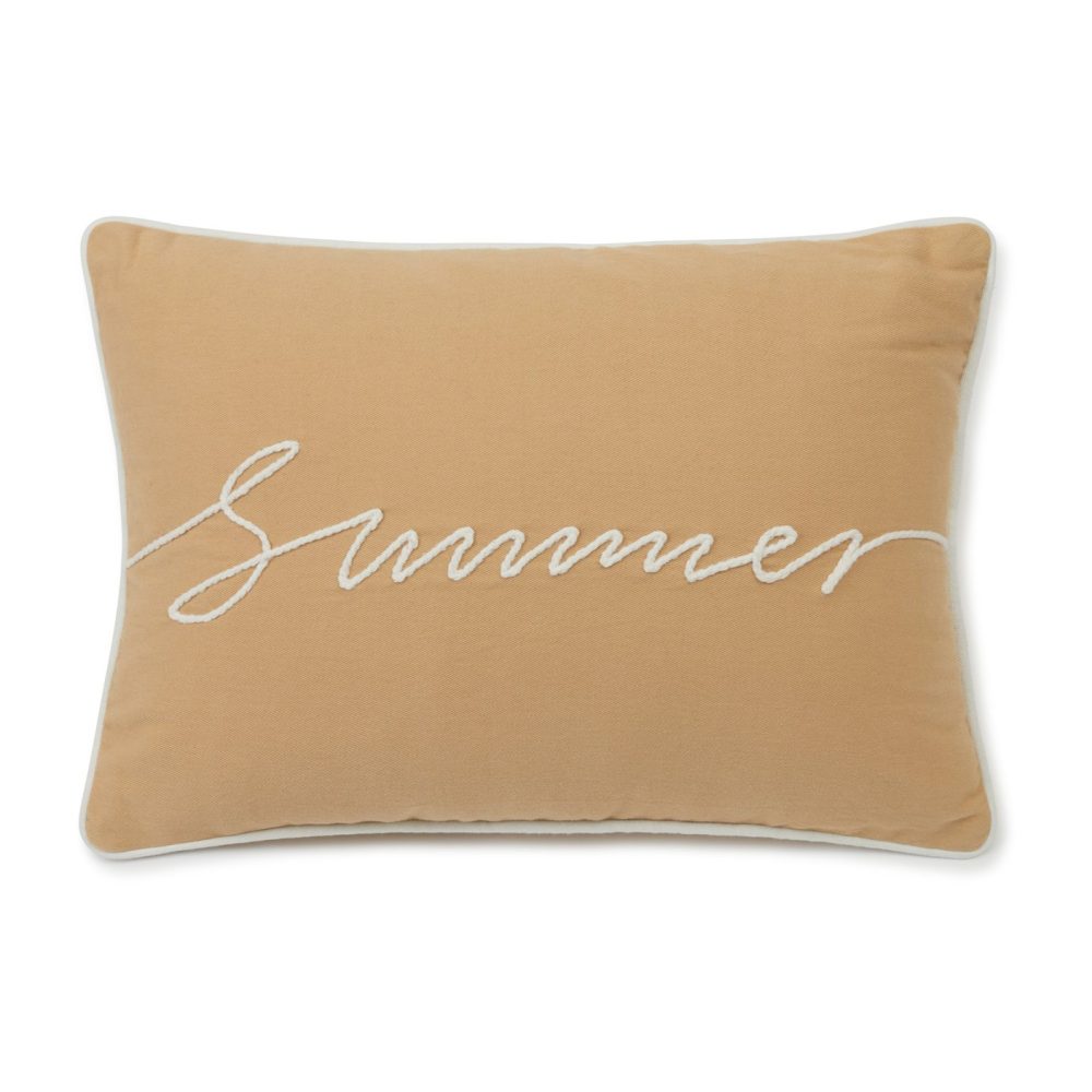 Summer Small Rope Cotton Twill kudde 30x40 cm, Oat-White