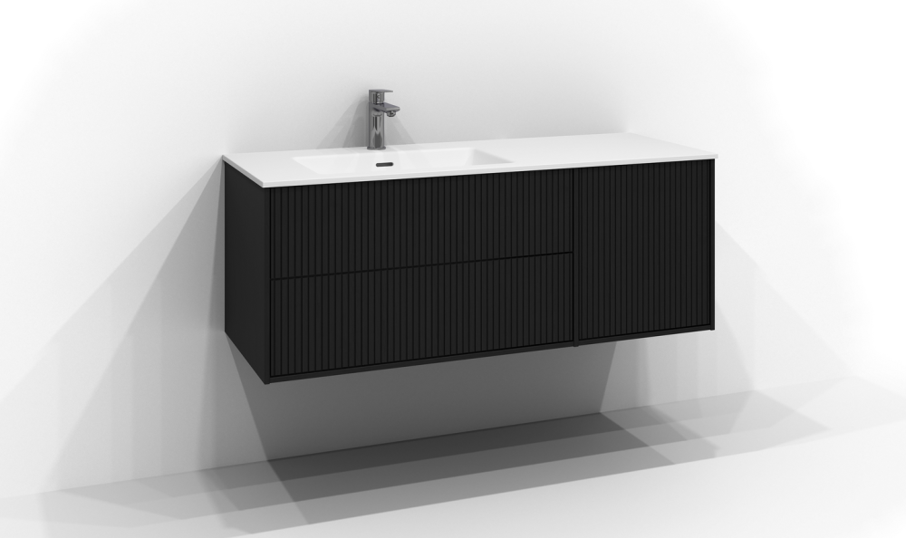 TVÄTTSTÄLLSSKÅP SVEDBERGS EPOS RAND SVART ASK 2+1L VÄ PUSH 120X45X45CM