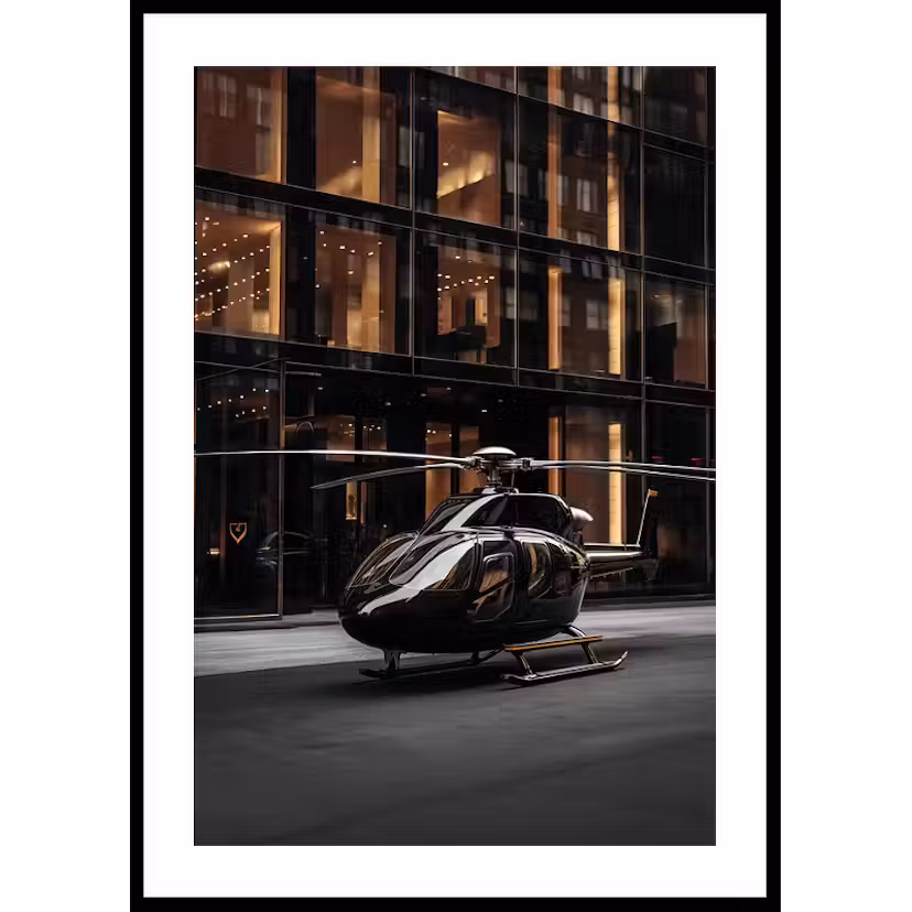 Poster Gallerix Helicopter Street View No2 50x70 cm