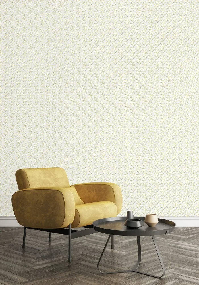 Galerie Wallcoverings Miniatyrer II G68702 Tapet Blossom Branch Gul/grön/vit