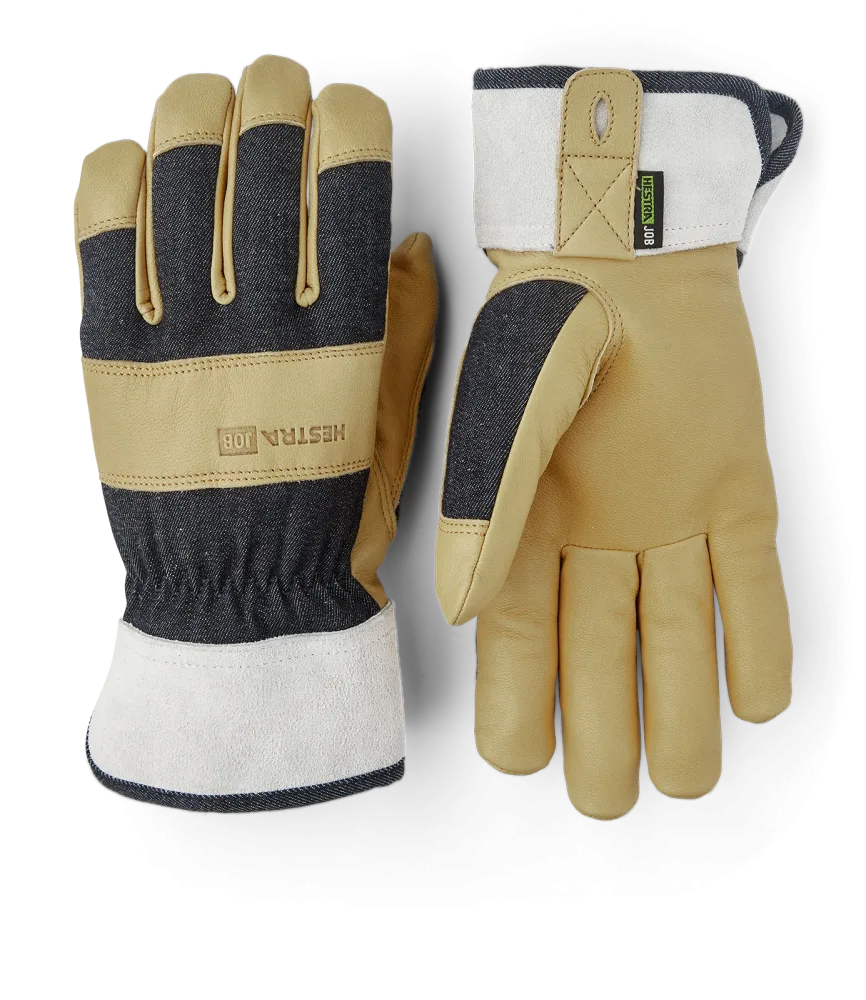 Hestra Pro Classic Denim Montagehandske gul/grå 7