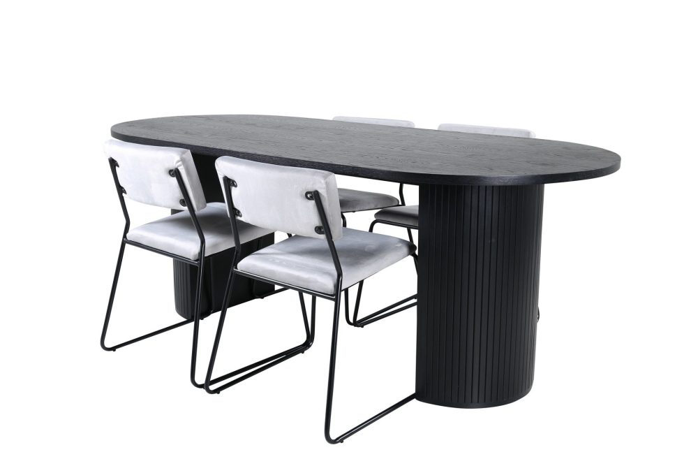 Bianca Matgrupp 200 cm Oval med 4 Kenth stolar
