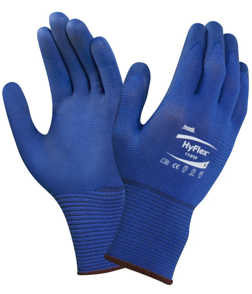 Ansell HyFlex 11-818 Montagehandske nitril, silikonfri 8