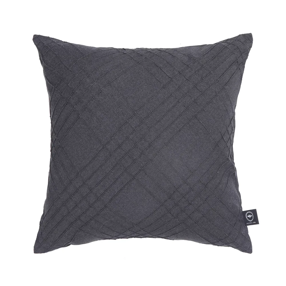 Kuddfodral Botvid Svart, Mörkgrå, 45x45cm