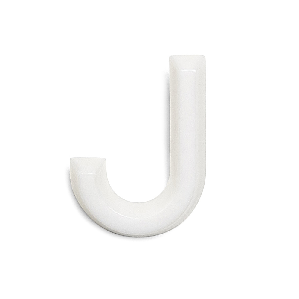 Bokstav J 1002 Vit, 10st, Habo 22871