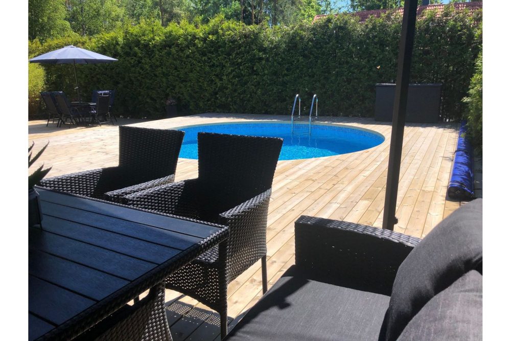 Planet Pool Stålväggspool Premium Rund 3,5x1,2m Inbyggd L:Ca