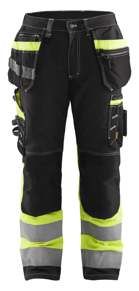 Blåkläder 179413709933D84 Varselbyxa med stretch, svart/varselgul Stl D84 - Bild 2