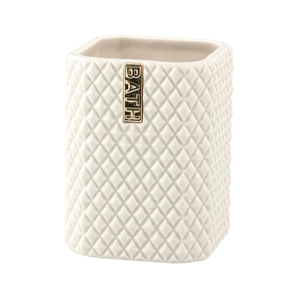 Marion tandborstmugg 10,5 cm, Camel-light gold