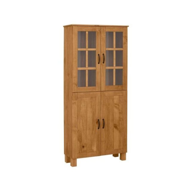 Badrumsskåp Alby 75x30x170 cm, Betsad/Vax