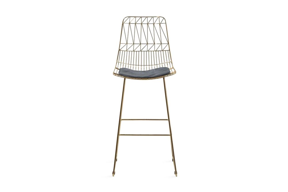 Set med 2 barstolar PRESTON Metall Guld 48cm