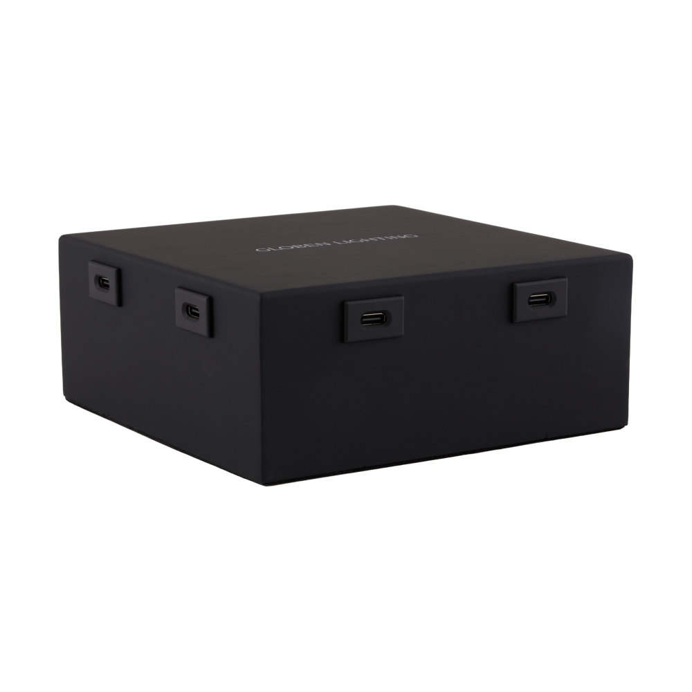 Globen Lighting laddningshubb USB C, Svart, 8 st adaptrar