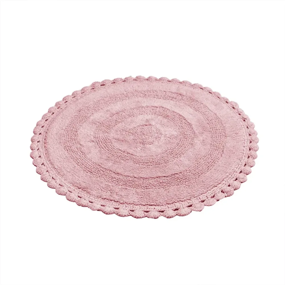 Rimini Rund Badrumsmatta Rosa, 70cm | Stuvbutiken