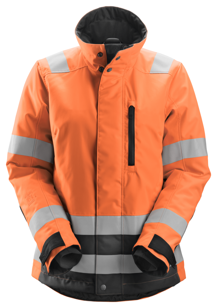 DAMJACKA SNICKERS WORKWEAR 37.5 HV KL2/3, ORANGE/SVART STL XL R