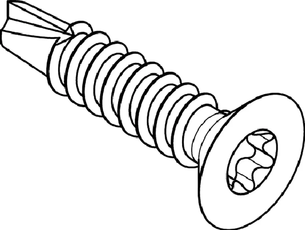 REYHER 075040190063019 Plåtskruv T30, försänkt, DIN7504P 6,3x19 mm, 250-pack - Bild 2